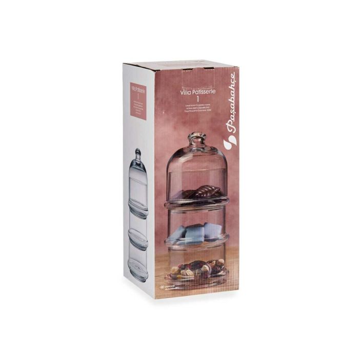 Tarro de Cristal Patisserie Apilable (10 x 25 x 10 cm) 2 Tarro de Cristal Patisserie Apilable (10 x 25 x 10 cm) 2