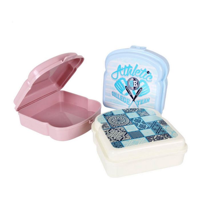 Fiambrera para Sandwich Qlux Plástico (13 x 12,4 x 4,3 cm) Fiambrera para Sandwich Qlux Plástico (13 x 12,4 x 4,3 cm)