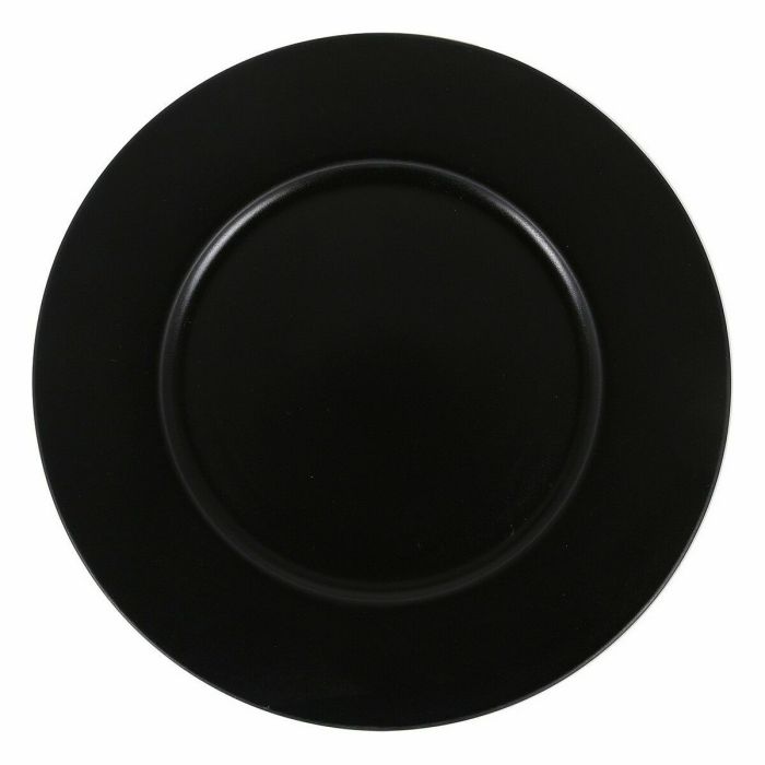 Plato Llano Viejo Valle Neat Negro Porcelana Ø 28 cm (6 Unidades) 1