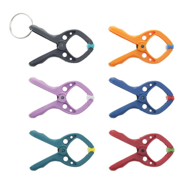 Wolfcraft Pinza mini con resorte Microfix s, 20 mm, 6 uds - Mordazas móviles, mango ergonómico Wolfcraft Pinza mini con resorte Microfix s, 20 mm, 6 uds - Mordazas móviles, mango ergonómico
