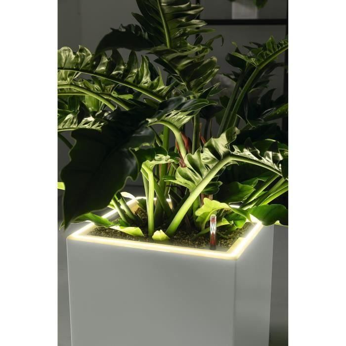 Macetero LECHUZA Canto Premium Column 40 - kit LED completo, plata metalizado 4 Macetero LECHUZA Canto Premium Column 40 - kit LED completo, plata metalizado 4