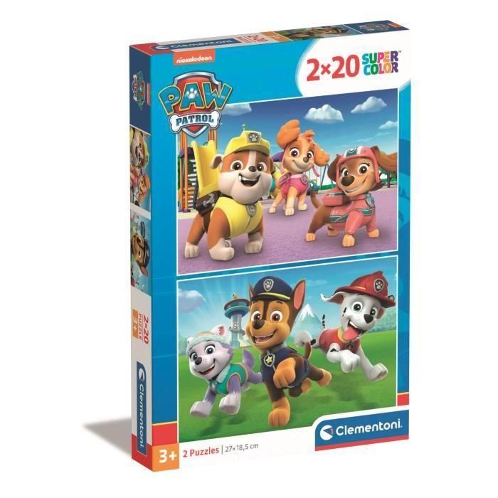 CLEMENTONI - 2x20 piezas - Patrulla Canina