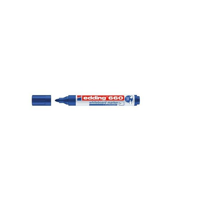 Marcador Pizarra Edding 660 Conico Azul (Set de 10)