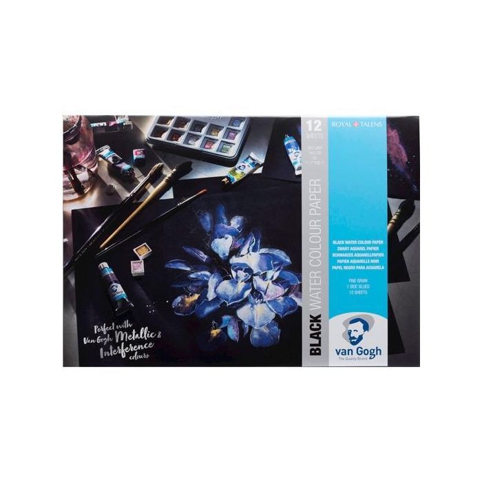 Talens Van Gogh Bloc De Papel 12 Hojas 360 gr Para Acuarela A3 Negro Talens Van Gogh Bloc De Papel 12 Hojas 360 gr Para Acuarela A3 Negro