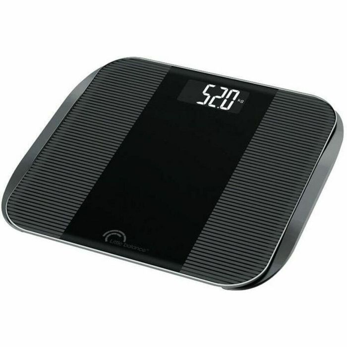 Báscula personal LCD Slim Wave LITTLE BALANCE - 180 kg / 100 g - Negro brillante