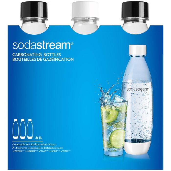 SodaStream Zubehör PET Flasche 3-Pack *schwarz/weiß* 0 SodaStream Zubehör PET Flasche 3-Pack *schwarz/weiß* 0