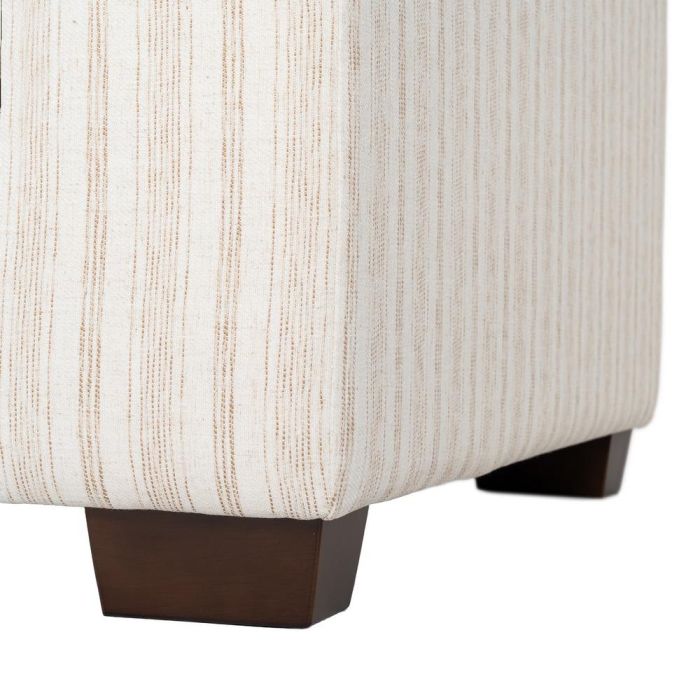 Sofá 2 Plazas Rayas Crema Tejido 178 X 101 X 71 cm