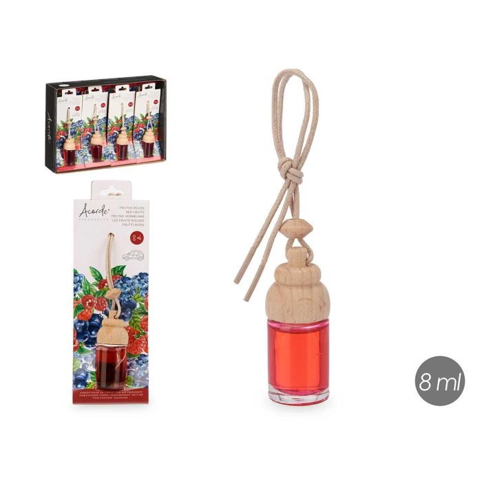 Ambientador coche frutos rojos 8 ml Acorde - Vidrio, madera, fragancia - 2.5x6x2.5 cm (24 Unidades) Ambientador coche frutos rojos 8 ml Acorde - Vidrio, madera, fragancia - 2.5x6x2.5 cm (24 Unidades)