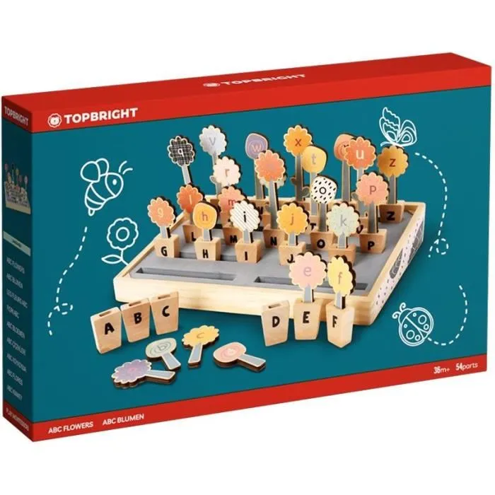 TOP BRIGHT 26 Macetas Alfabeto Letras Mayúsculas Minúsculas para Niños 1