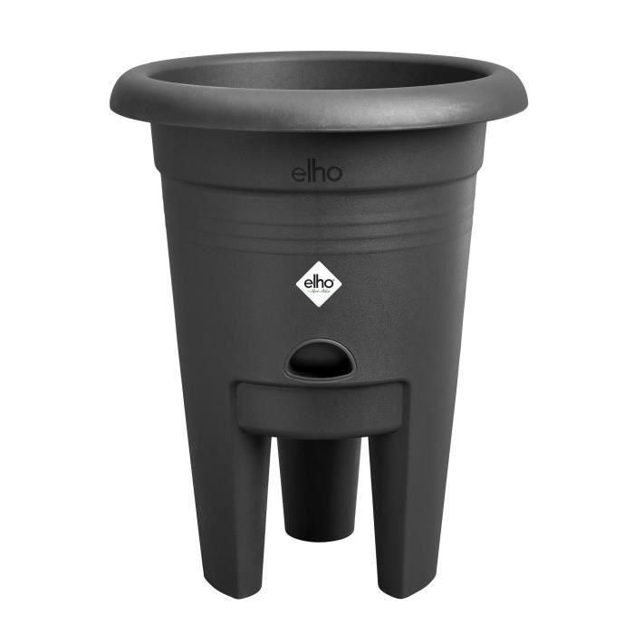 ELHO Green Basics Maceta Fresa 33 - Negro - Ø 33 x H 42 cm - cultivo y cosecha exterior - 100% reciclado ELHO Green Basics Maceta Fresa 33 - Negro - Ø 33 x H 42 cm - cultivo y cosecha exterior - 100% reciclado