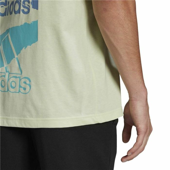 Camiseta de Manga Corta Hombre Adidas Essentials Brandlove Amarillo 2 Camiseta de Manga Corta Hombre Adidas Essentials Brandlove Amarillo 2