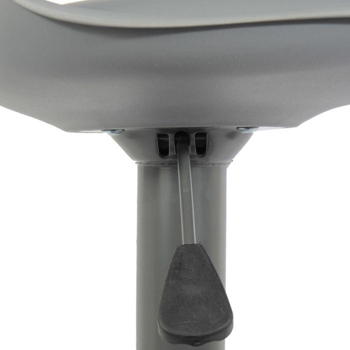 Home Deco Factory Taburete de Bar Isak Gris Colección Essentiel - Acolchado, Regulable en Altura 83-104 cm 5