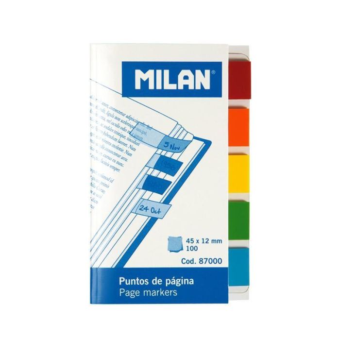 Banderitas Adhesivas Milan 100 H. Transparentes 10 unidades
