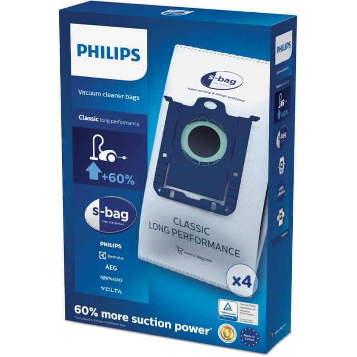 PHILIPS FC8021 / 03 Classic S-bag aspirador bolsas 3L - juego de 4