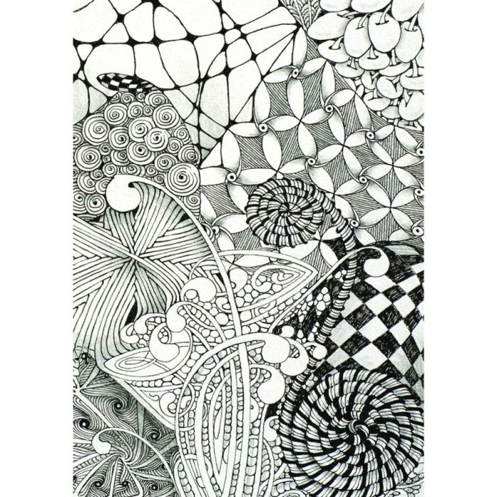 Papel de dibujo Talens Sakura Zentangle Blanco 20 Piezas 2