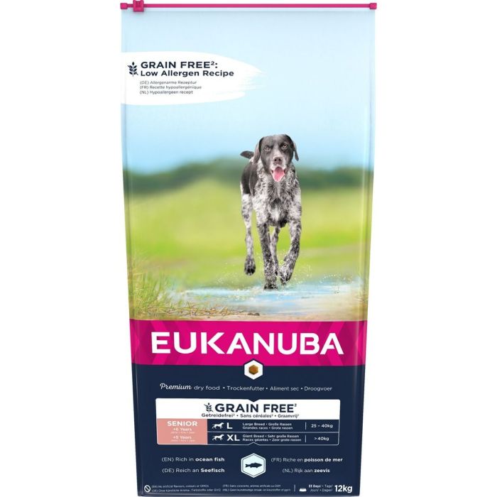 Pienso Eukanuba Grain Free Senior large/giant breed Senior Pescado 20-40 Kg 12 kg 0 Pienso Eukanuba Grain Free Senior large/giant breed Senior Pescado 20-40 Kg 12 kg 0