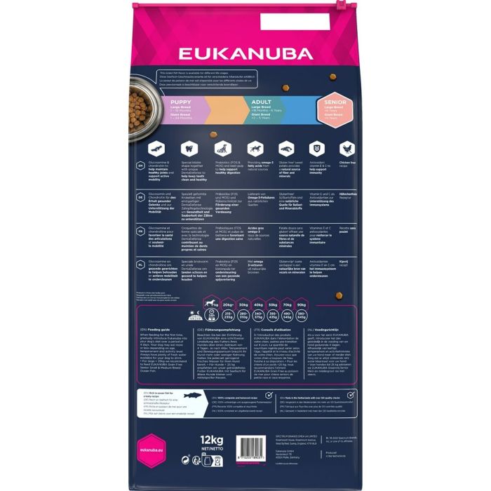 Pienso Eukanuba Grain Free Senior large/giant breed Senior Pescado 20-40 Kg 12 kg 1 Pienso Eukanuba Grain Free Senior large/giant breed Senior Pescado 20-40 Kg 12 kg 1