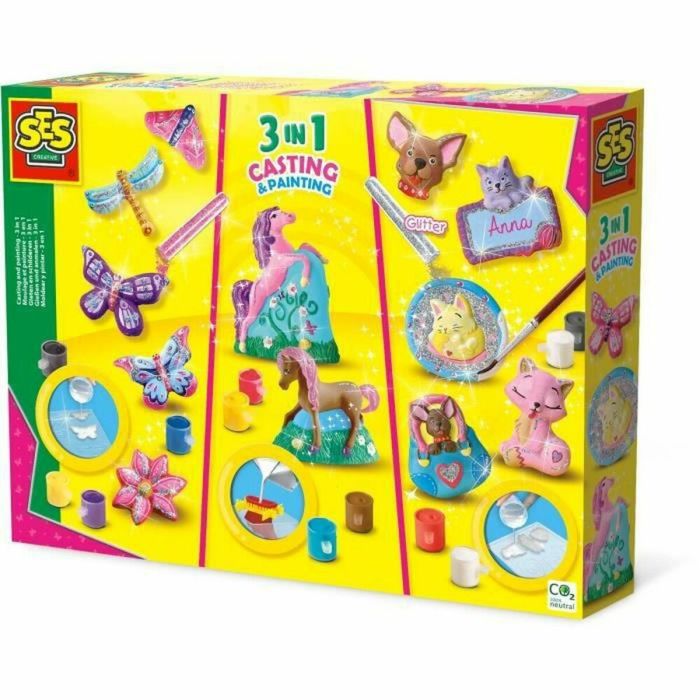 Set de Pasta Moldeable SES Creative Molding and painting - 3 in 1