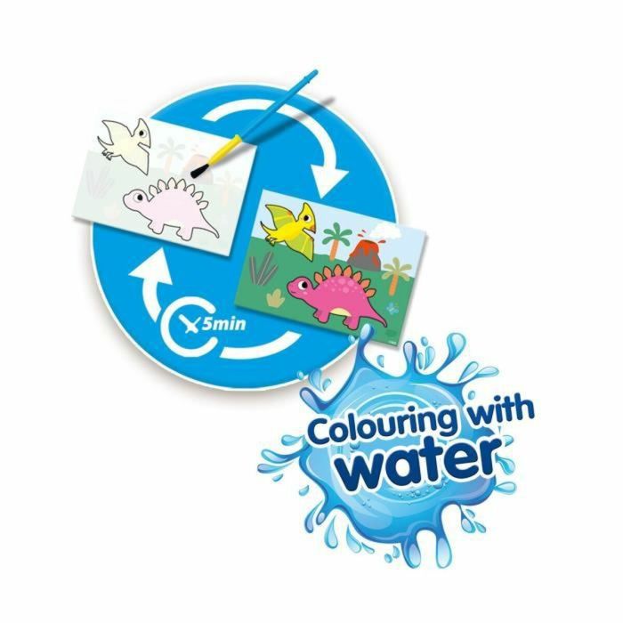 Dibujos para pintar SES Creative Colouring with Water Dinosaurios 1