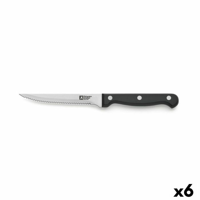 Cuchillo para Chuletas Richardson Sheffield Artisan Negro Metal 11,5 cm (Pack 6x) 1