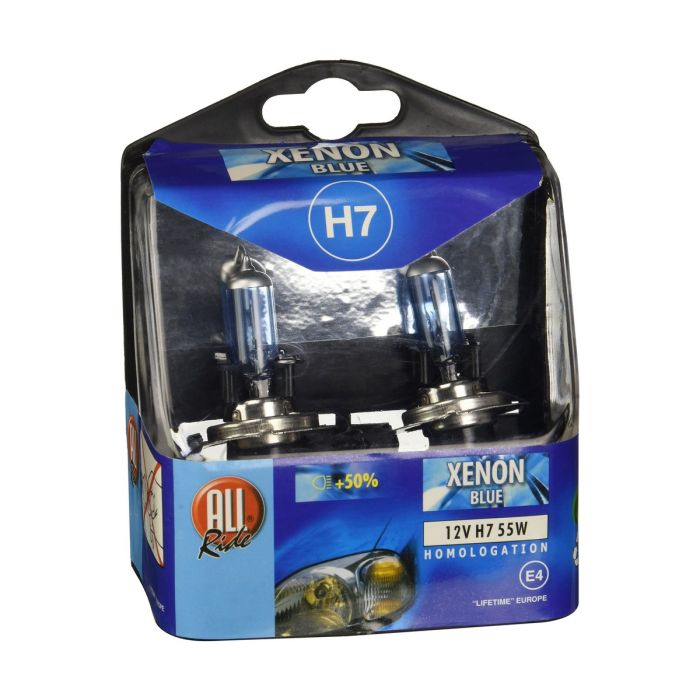 Set 2 bombillas para coche 12v h7 xenon 55w