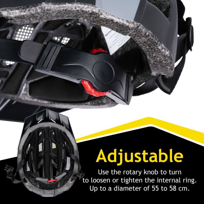 Casco de Ciclismo para Adultos Dunlop M Negro Luz LED 5 Casco de Ciclismo para Adultos Dunlop M Negro Luz LED 5