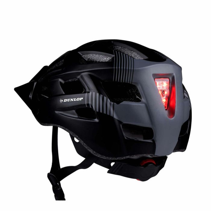 Casco de Ciclismo para Adultos Dunlop M Negro Luz LED 8 Casco de Ciclismo para Adultos Dunlop M Negro Luz LED 8