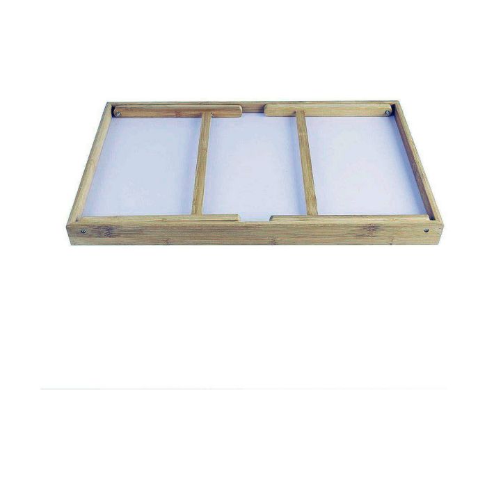 Bandeja de Cama Plegable Madera Blanco (50 x 30 x 22 cm) 1