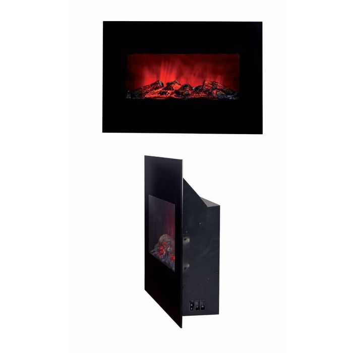 Chimenea Eléctrica Decorativa de Pared Classic Fire Memphis Negro 1800 W 66 x 13 x 46 cm 4