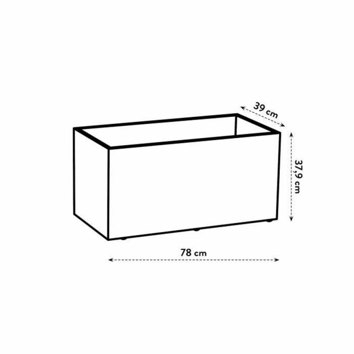 Jardinera Elho Vivo Next Long 80 - Negro - L 78 x B 39 x H 38 cm - interior/exterior - 100% reciclado