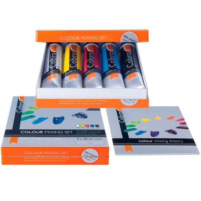 Talens Cobra Set De Pinturas Al Óleo 5 Tubos De 20 mL Colores De Mezcla Surtidos