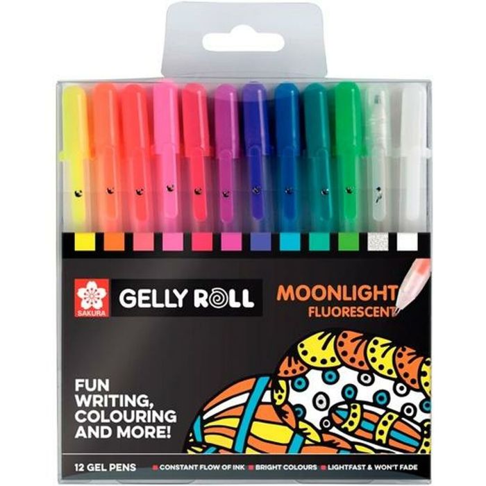 Talens Sakura Bolígrafos Gelly Roll Moonlight Estuche De 12 C-Surtidos