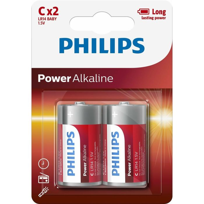 Pilas Alcalinas Philips Batería LR14P2B/10 1,5 V