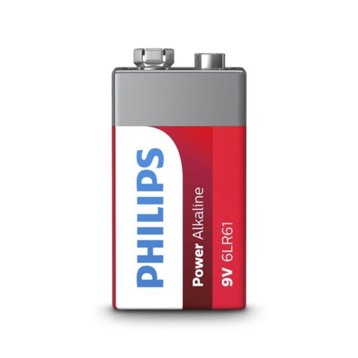Pila Alcalina Philips Batería 6LR61P1B/10 9V 6LR61 2