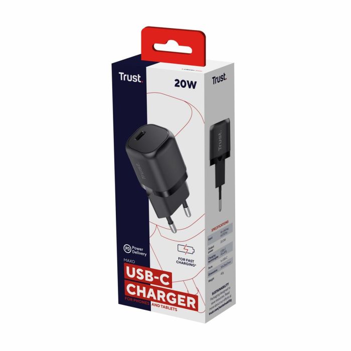 Cargador de Pared Trust 25174 Negro (1 unidad) 1