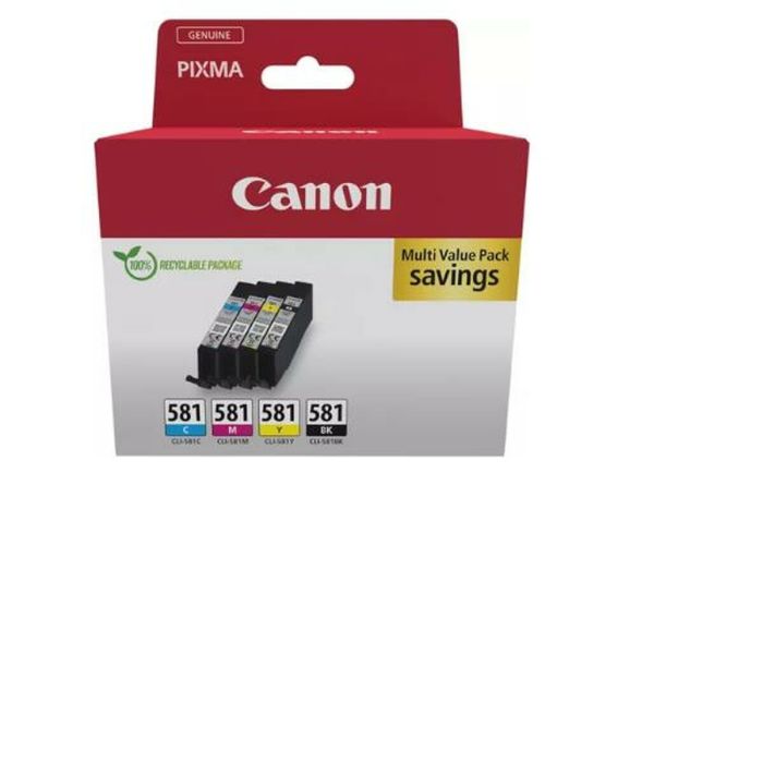 Cartucho de Tinta Original Canon CLI-581 XL Multipack/ Cian/ Magenta/ Amarillo/ Negro