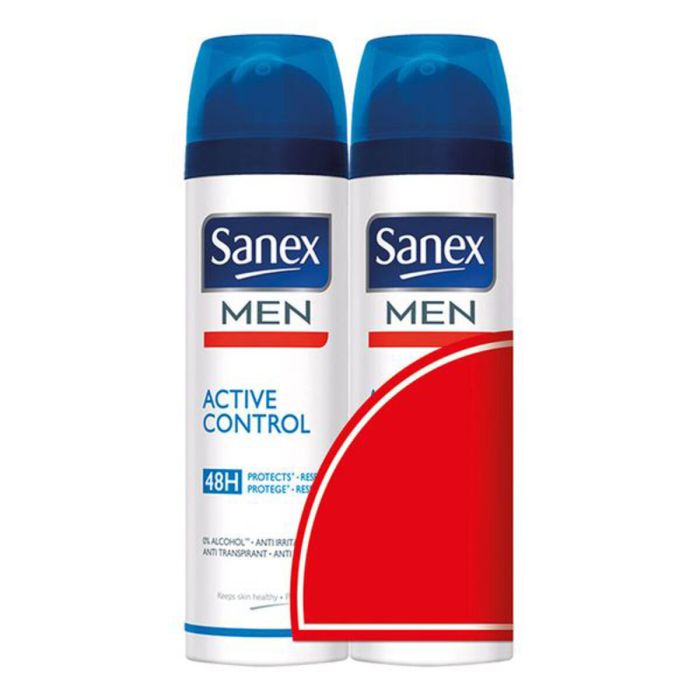 Desodorante en Spray Men Active Control Sanex Men Active Control H (2 pcs) 200 ml