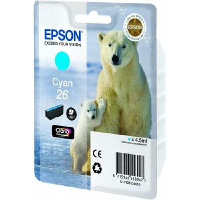 Cartucho de Tinta Original Epson C13T26124012 Cian 1