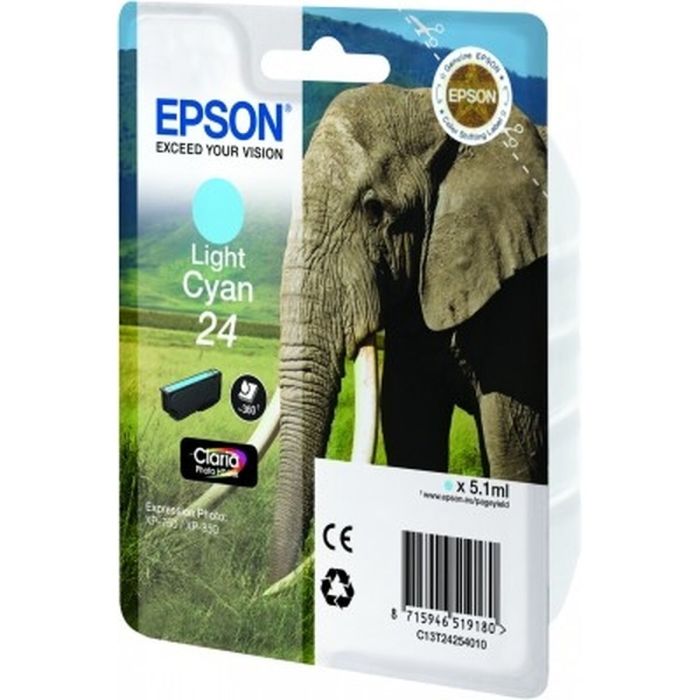 Cartucho de Tinta Original Epson C13T24254012 Cian Claro 1