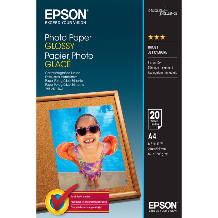 Pack de Tinta y Papel Fotográfico Epson C13S042538 A4 20 Hojas (1 unidad)