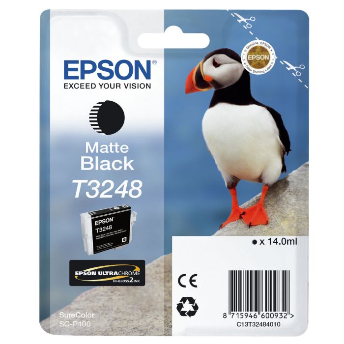 Cartucho de Tinta Original Epson C13T32484010 Negro Negro mate