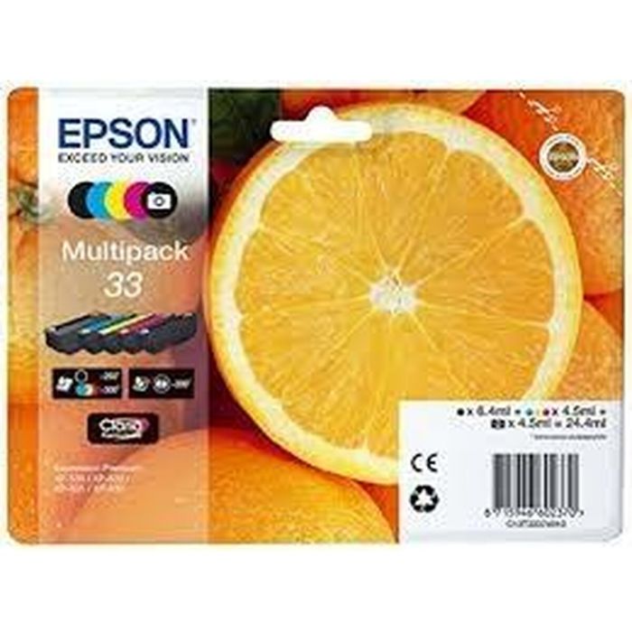 Epson Multipack 33 Cartuchos de Tinta Multipack 5 Colores Naranja para Expression Home Xp-530