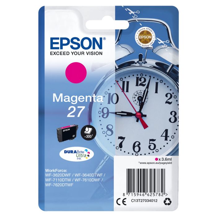 Ink-Jet Epson 27 Wf-3620 - 711 0- 7610 - 7620 Magenta 300 Pag