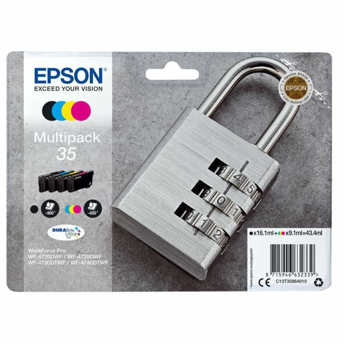 Ink-Jet Epson 35 3586 Pro Wf-4720Dwf - 4725Dwf - 4730Dtwf - 4740Dtwf Multipack Negro Amarillo Cian Magenta