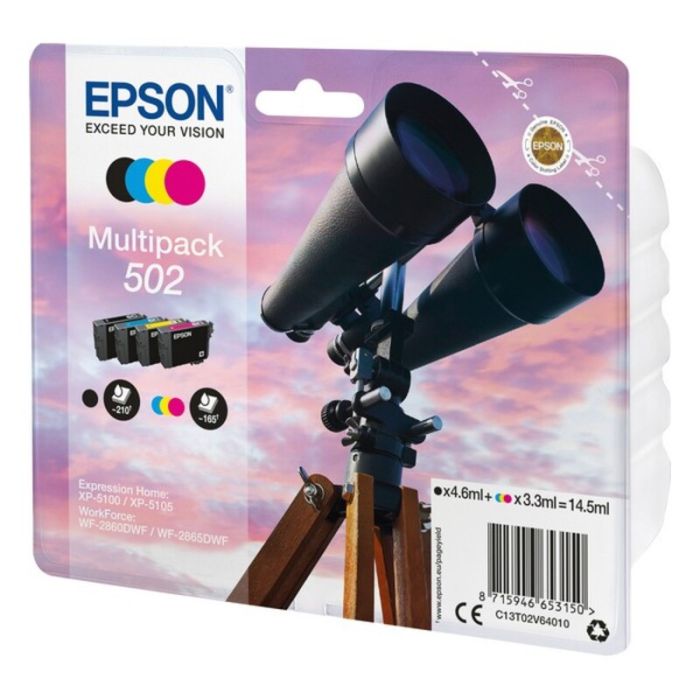 Cartucho de Tinta Compatible Epson 502 Multipack 14,5 ml Amarillo Negro Cian Magenta Sí 1