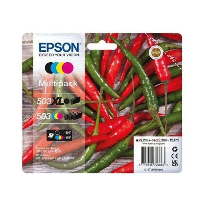 Epson Tinta Multipack Bk - C - M - Y Xp-5200, 5205 - Wf-2960Dwf, 2965Dwf - 503XL