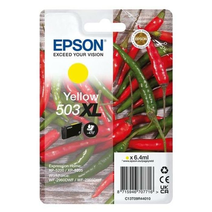 Epson Tinta Amarillo Xp-5200, 5205 - Wf-2960Dwf, 2965Dwf - 503XL