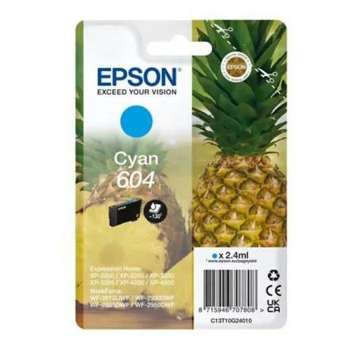 Epson Tinta Cian 604 Xp-2200, Wf-2910Dwf