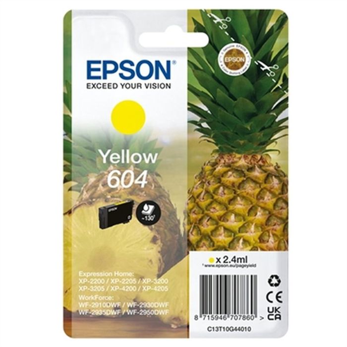 Epson Tinta Amarillo 604 Xp-2200, Wf-2910Dwf