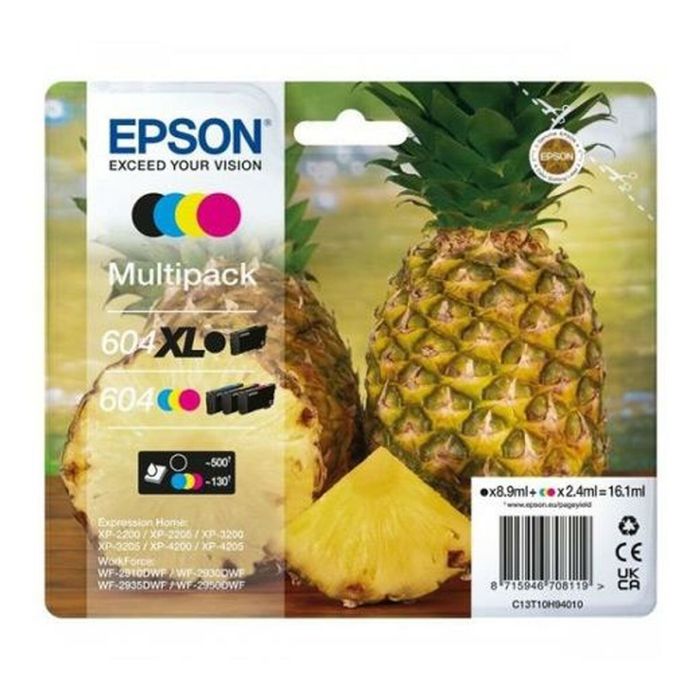 Epson Tinta Multipack Bk XL - C - M - Y Xp-2200, Wf-2910Dwf - 604XL